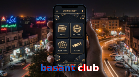 Main screen of Basant Club app page for PK players